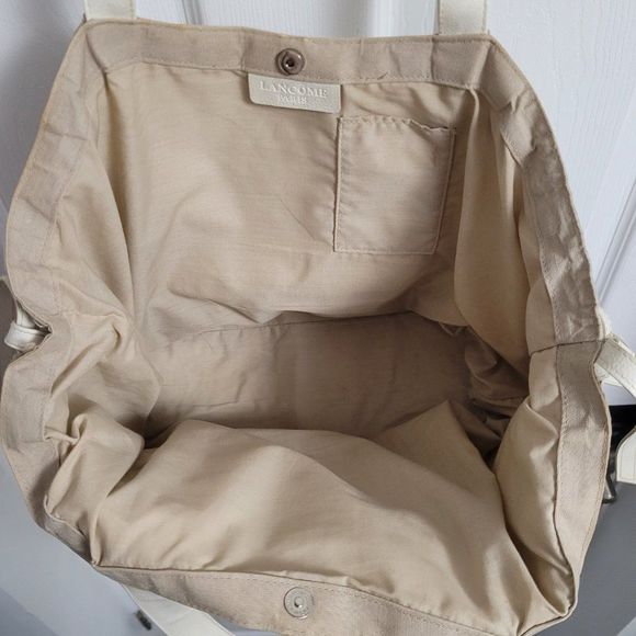 Vintage Lancome Paris linen blend beach tote - Picture 6 of 6